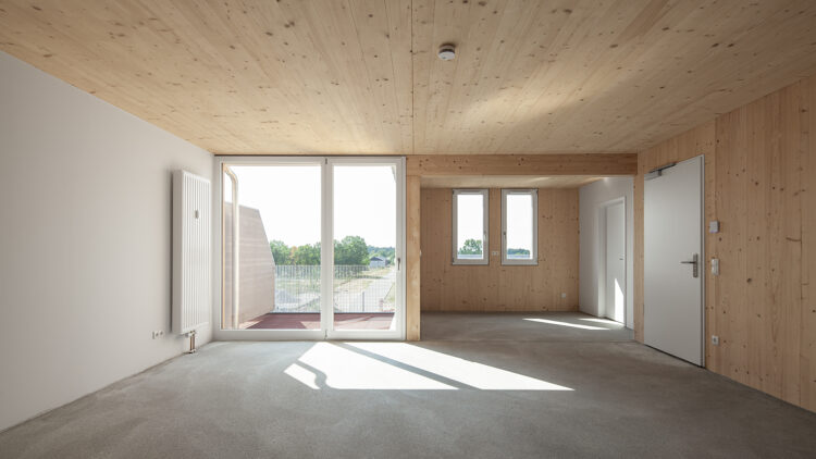 Vogelkamp Limbrock Tubbesing © Sebastian Glombik Unmöblierter Raum mit Blick nach draußen