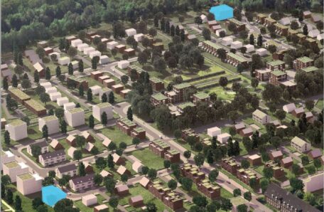 © IBA Hamburg GmbH / bloomimages Visualisierung der Luftansicht vom Fischbeker Heidbrook