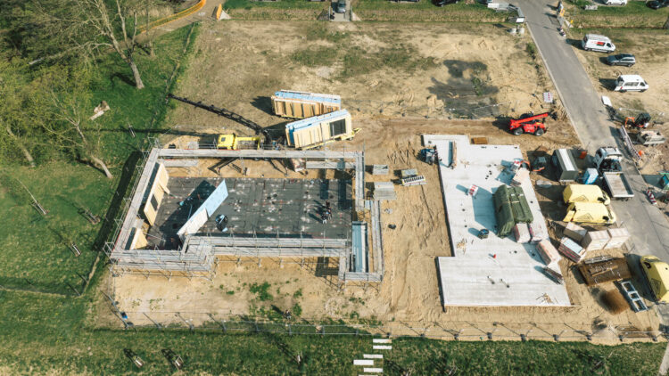 © Christoph Niemann Luftaufnahme einer Baustelle