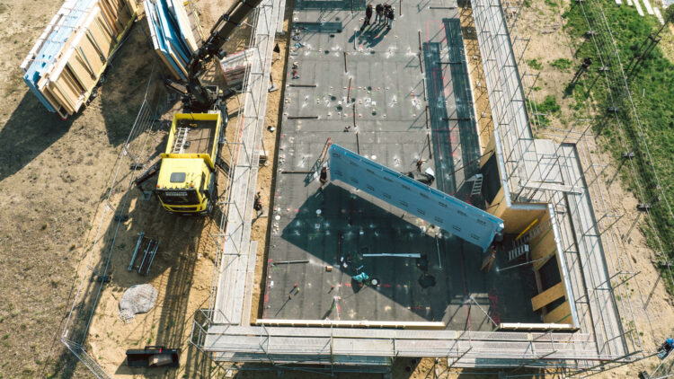 © Christoph Niemann Luftaufnahme einer Baustelle