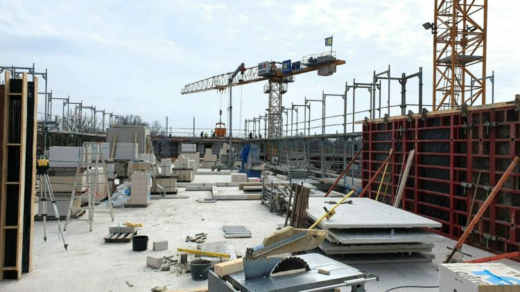 © IBA Hamburg / Katharina Keese Bauarbeiten im Staffelgeschosss