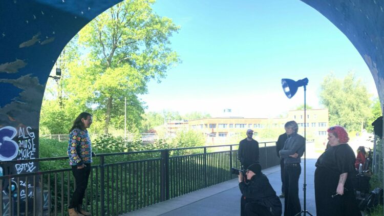 © IBA Hamburg / Arne von Maydell Fotoarbeiten in einem Fußgängertunnel