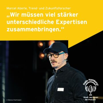 Portrait von Marcel Aberle mit Zitat