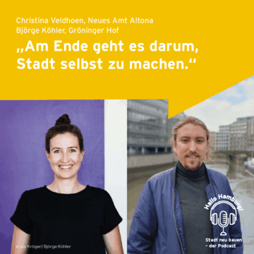 Collage der Portraits von Christina Veldhoen und Björge Köhler mit Zitat