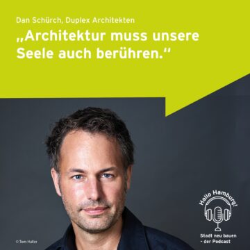 Gesicht vin Dan Schürch vor dunklem Hintergrund, darüber ein Zitat