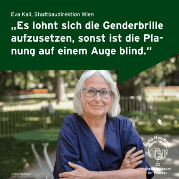 Portrait von Eva Kail mit Zitat