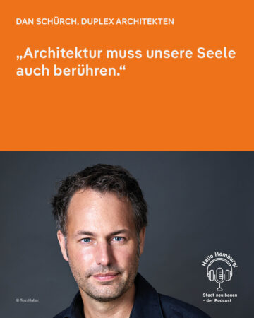 Gesicht von Dan Schürch vor dunklem Hintergrund, darüber ein Zitat