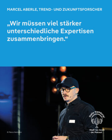 Portrait von Marcel Aberle mit Zitat