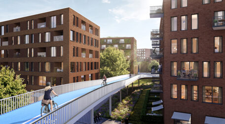 © IBA Hamburg GmbH / frem 3 Visualisation of the cycle highway in the Wilhelmsburg town hall district