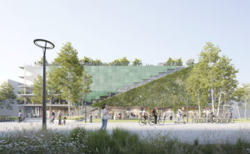 Spengler Wiescholek Architektur // Stadtplanung PartGmbB, Hamburg Visualisierung Mobility Hub MH6 1. Preis