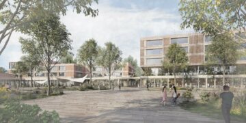 © h4a Architekten Visualisierung Schulgebäude in Wilhelmsburg