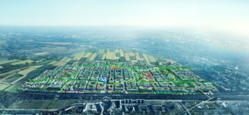 © IBA Hamburg / ADEPT mit Karres + Brands Luftbildvisualisierung von Oberbillwerder und der Umgebung