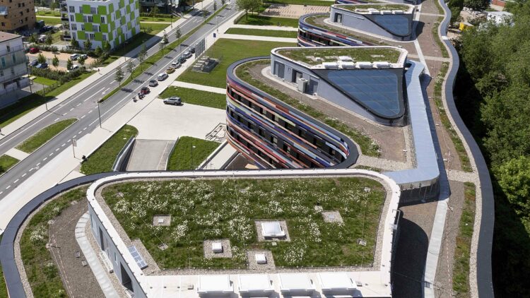 © IBA Hamburg GmbH / Bernadette Grimmenstein Dachbegrünung der Behörde für Stadtentwicklung und Wohnen