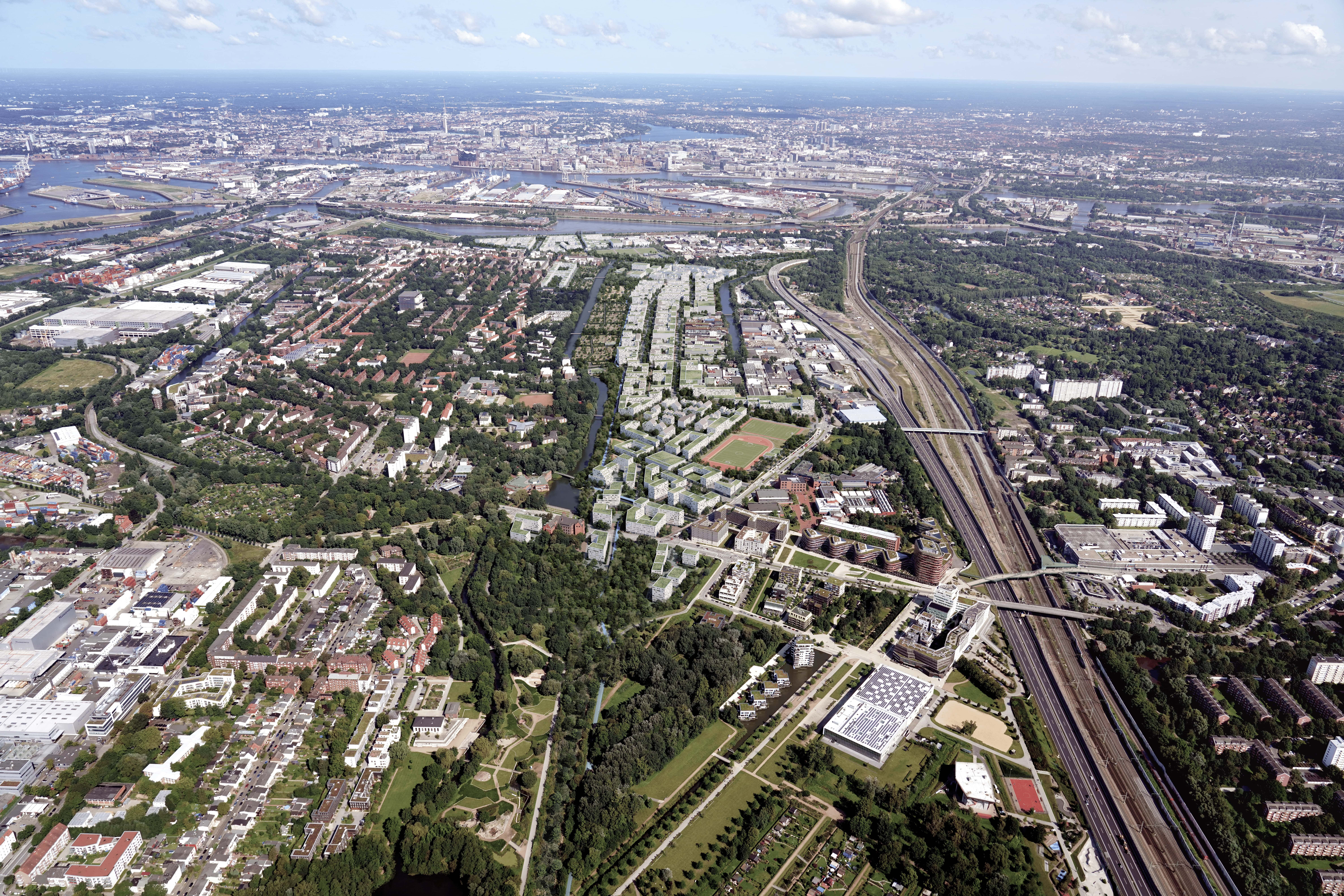 Luftbild Wilhelmsburg 2022