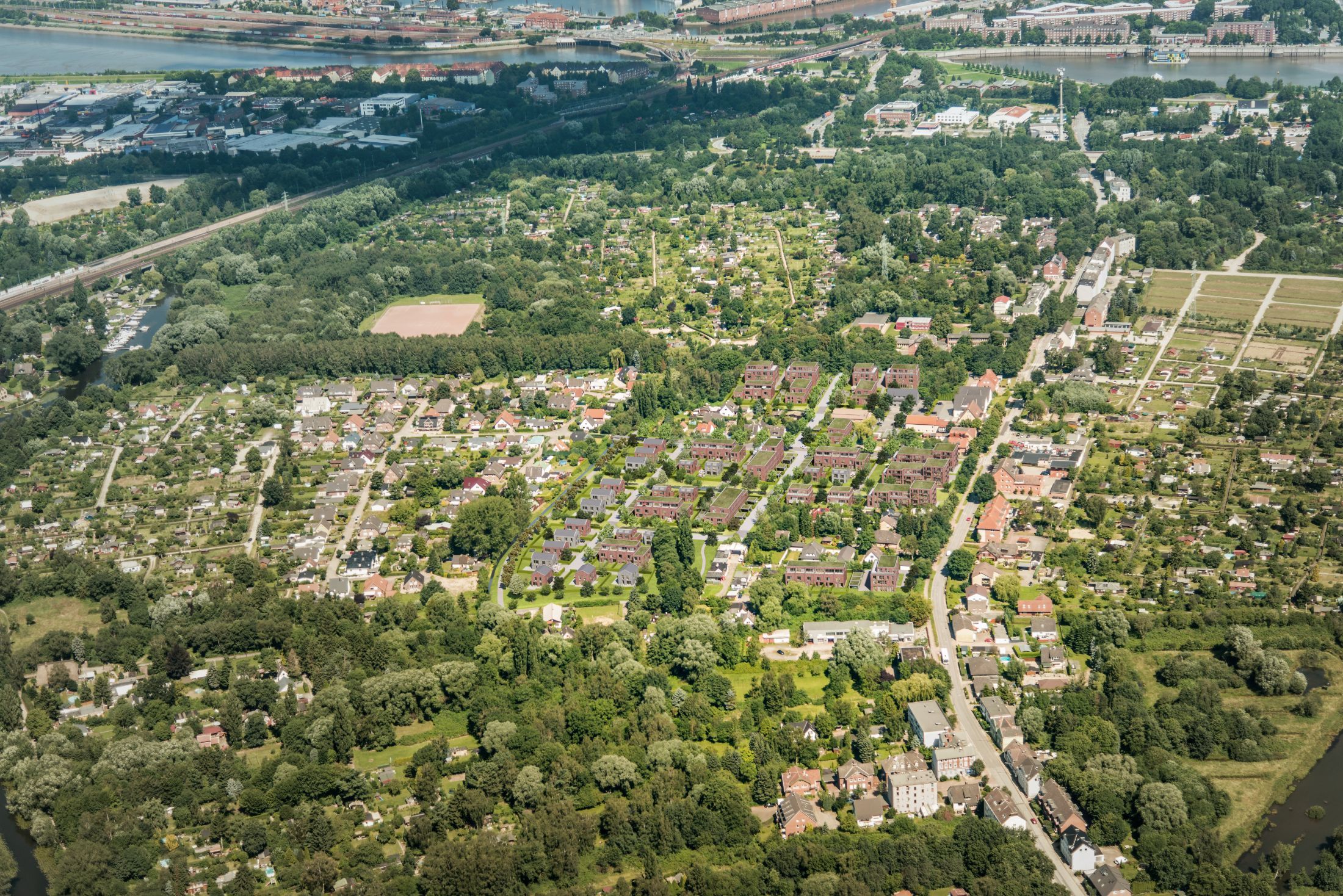 Georgswerder Visualisierung Luftbild Kirchenwiese