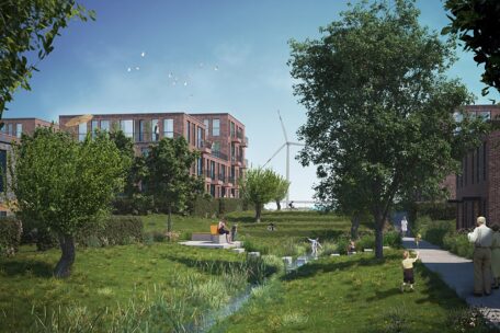 ©  IBA Hamburg / bloomimages Visualisierung der Georgswerder Kirchenwiesen