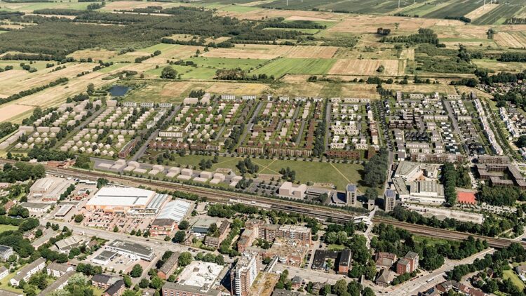 © IBA Hamburg / bloomimages Visualisierung von Vogelkamp Neugraben aus Vogelperspektive