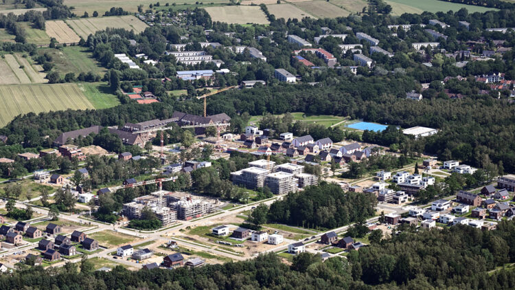 © IBA Hamburg GmbH / Falcon Crest Luftbild des Projektgebietes Fischbeker Heidbrook